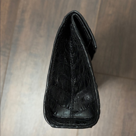 Nancy Gonzalez Black Crocodile Embossed Clutch - Picture 8 of 13